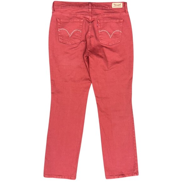 EUC Women's LEVI'S 505 Straight Leg Jeans‎ Red | Size 10 - Picture 3 of 10